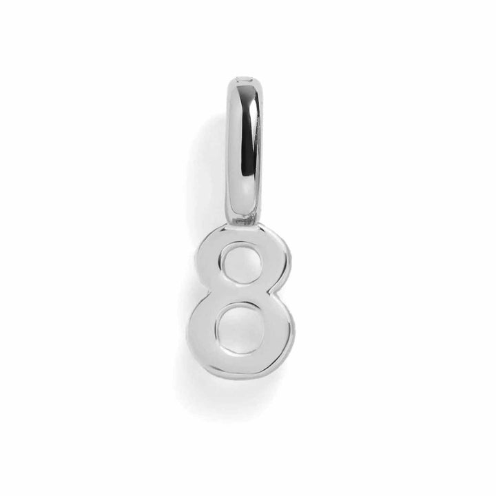 Personalized Number Charms for Unique Jewelry Gifts - Wearing Felicity Number-Charm-Silver-8 Wear Felicity