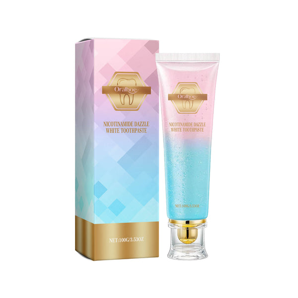 Oralime toothpaste tube and packaging on a white background Oralhoe Toothpaste with Niacinamide for Fresh Breath Oralhoe Niacinamide Toothpaste Freshening Scent Filth Protection Dental Everyday Use Mint Flavor Toothpaste