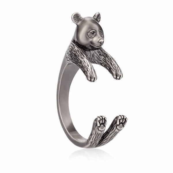 Panda Wrap Ring - Stylish Animal Jewelry - Wearing Felicity Panda-Wrap-Ring Wear Felicity