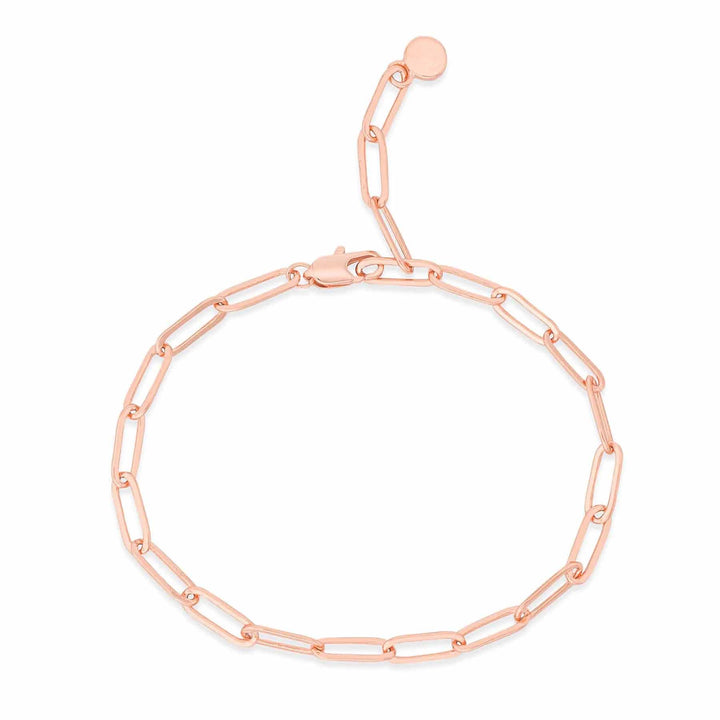 Stylish Paper Clip Chain Bracelet for Charm Lovers - Wearing Felicity Paper-Clip-Chain-Bracelet-Rose-Gold Wear Felicity