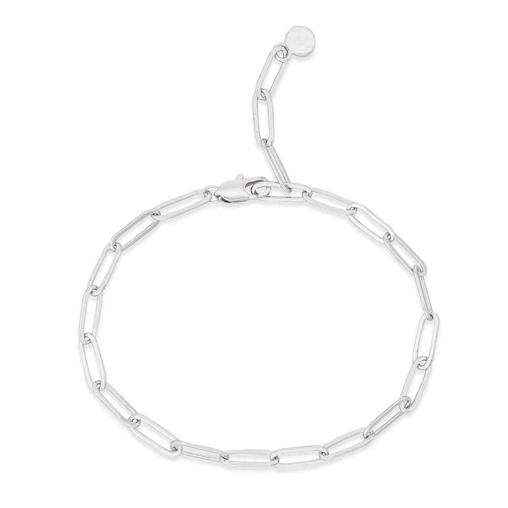 Stylish Paper Clip Chain Bracelet for Charm Lovers - Wearing Felicity Paper-Clip-Chain-Bracelet-Silver Wear Felicity