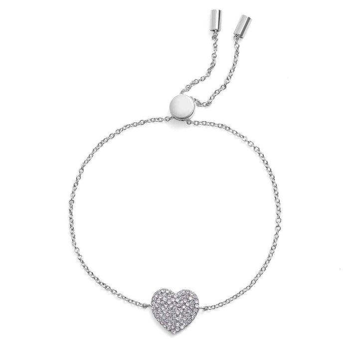 Elegant Pavé Heart Slider Bracelet - Wearing Felicity Pave-Heart-Slider-Bracelet Wear Felicity