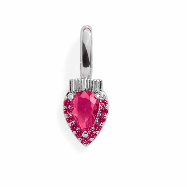 Pavé Holiday Light Charm - Festive Jewelry Gift - Wearing Felicity Pave-Holiday-Light-Charm-Silver Wear Felicity