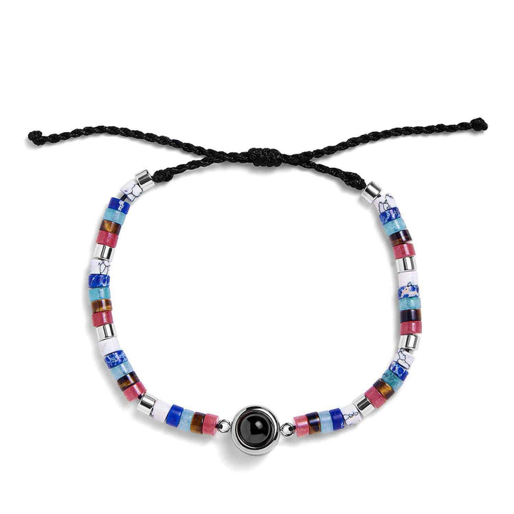 Personalized Beaded Photo Bracelet - Unique Gift Idea - Wearing Felicity Personalized-Beaded-Photo-Bracelet-Multi Wear Felicity