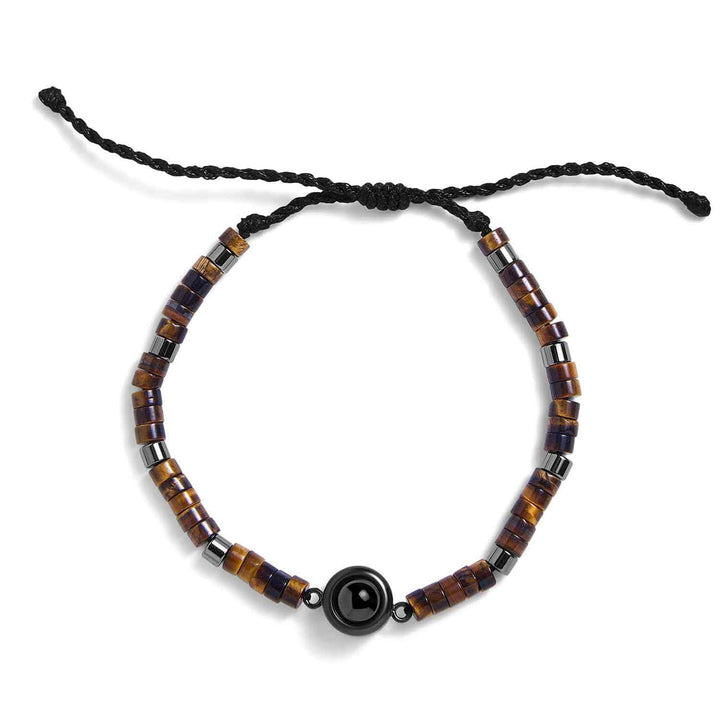 Personalized Beaded Photo Bracelet - Unique Gift Idea - Wearing Felicity Personalized-Beaded-Photo-Bracelet-Tigers-Eye Wear Felicity
