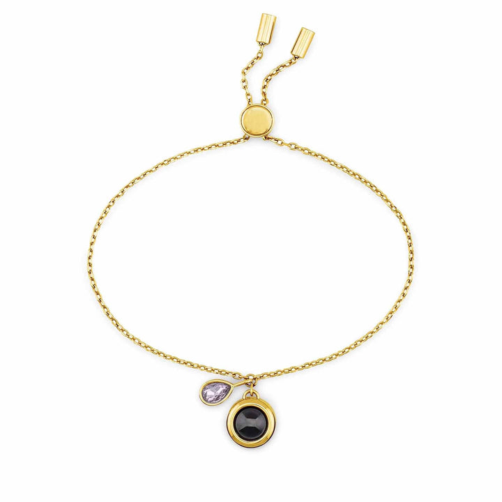 Customizable Birthstone Slider Bracelets - Wearing Felicity Personalized-Birthstone-Slider-Bracelet-Gold-Alexandrite Wear Felicity