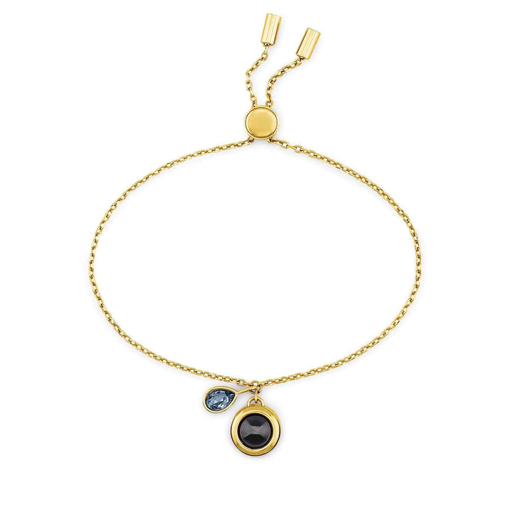 Customizable Birthstone Slider Bracelets - Wearing Felicity Personalized-Birthstone-Slider-Bracelet-Gold-Sapphire Wear Felicity