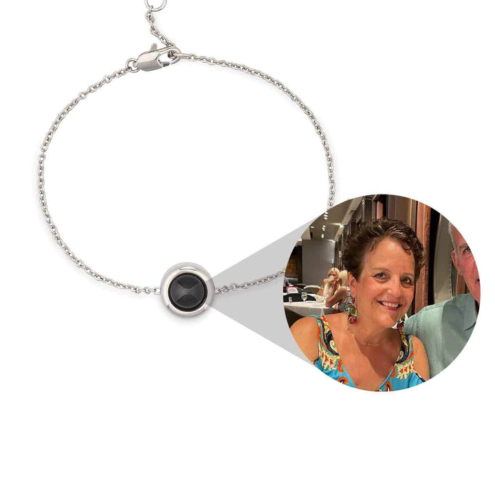 Customizable Cable Chain Photo Bracelet Gift - Wearing Felicity Personalized-Cable-Chain-Photo-Bracelet-Silver Wear Felicity