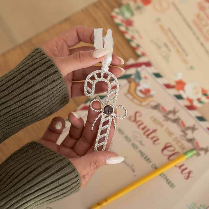 Personalized Candy Cane Photo Ornament for Holidays - Wearing Felicity Personalized-Candy-Cane-Photo-Ornament-02 Wear Felicity