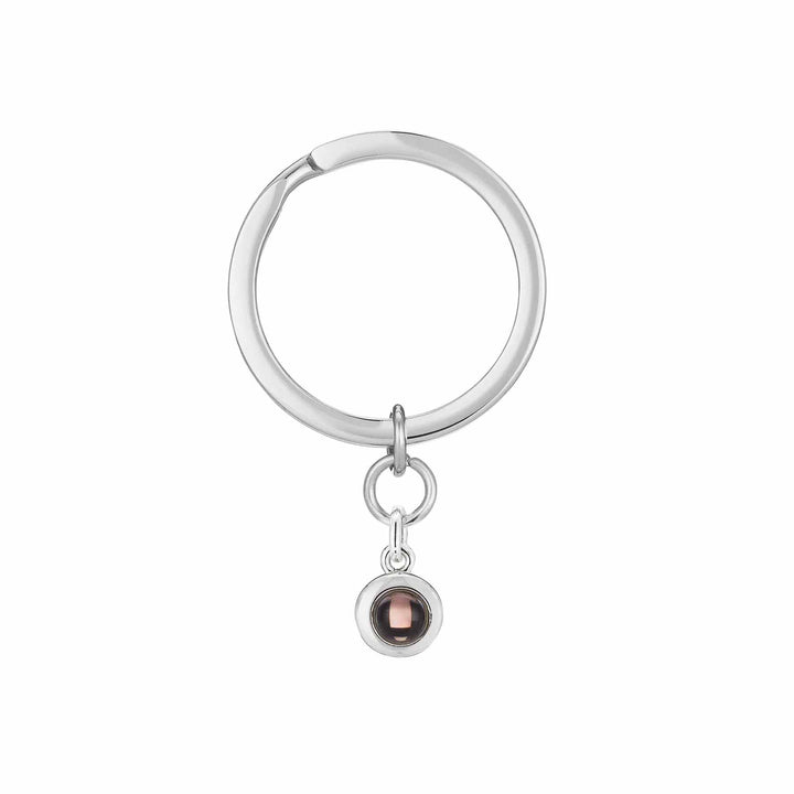 Personalized Circle Photo Keychain - Custom Gift Idea - Wearing Felicity Personalized-Circle-Photo-Keychain-Small-Silver Wear Felicity