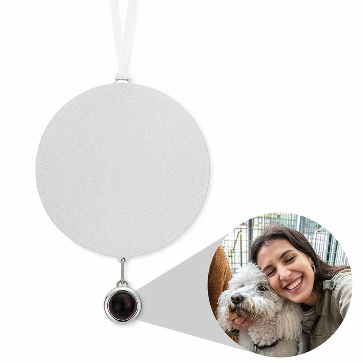 Custom Personalized Circle Photo Ornament Gift - Wearing Felicity Personalized-Circle-Symbol-Photo-Ornament-01 Wear Felicity