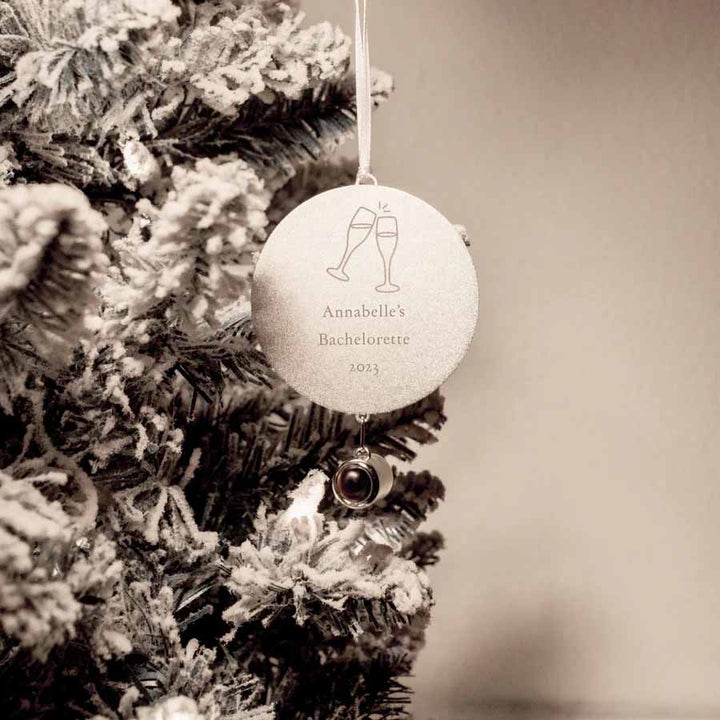 Custom Personalized Circle Photo Ornament Gift - Wearing Felicity Personalized-Circle-Symbol-Photo-Ornament-02 Wear Felicity