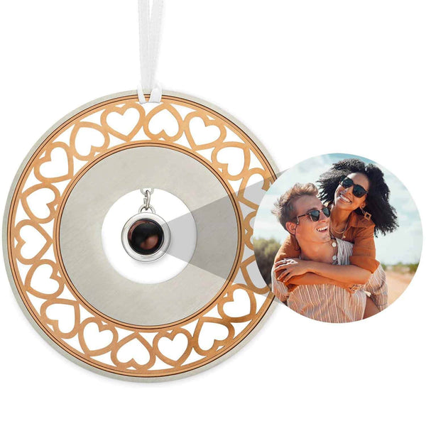 Customize Your Circle and Hearts Photo Ornament - Wearing Felicity Personalized-Circle-and-Hearts-Photo-Ornament-01 Wear Felicity
