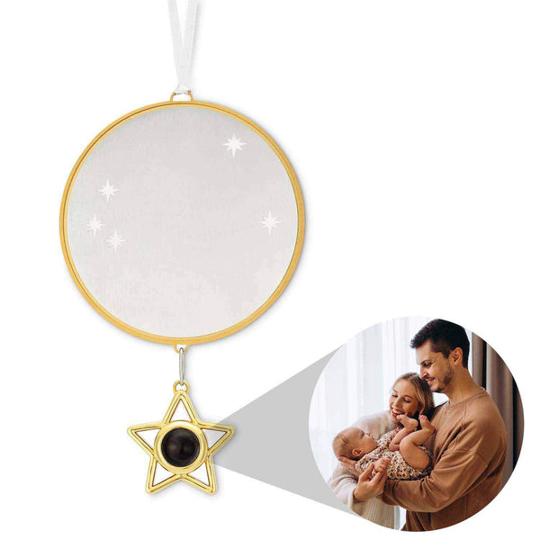 Personalized Star and Circle Photo Ornament - Wearing Felicity Personalized-Circle-and-Star-Photo-Ornament-01 Wear Felicity