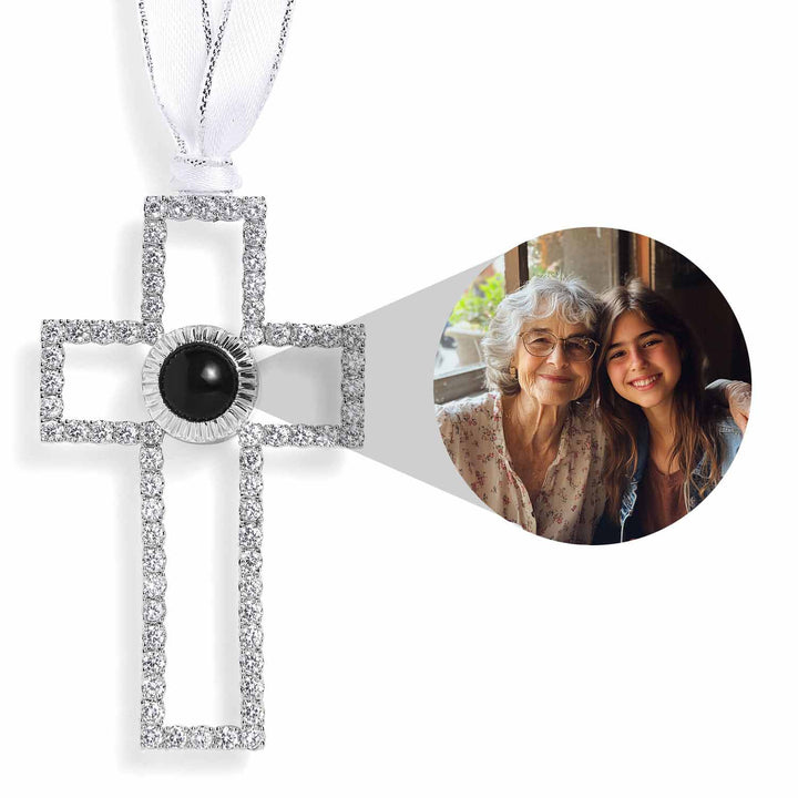Personalized Cross Photo Ornament - Cherish Memories - Wearing Felicity Personalized-Cross-Photo-Ornament-01 Wear Felicity