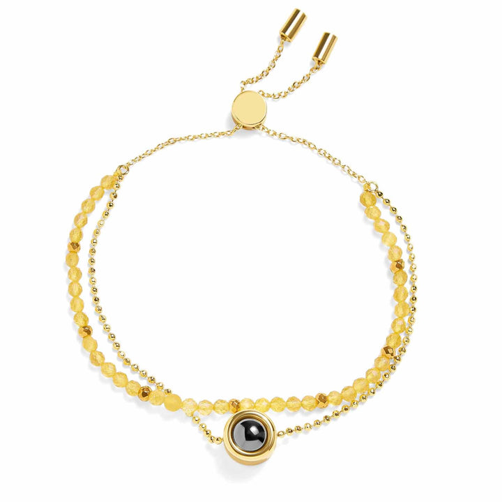 Customizable Crystal Bracelets for Unique Style - Wearing Felicity Personalized-Crystal-Bracelet-Citrine Wear Felicity