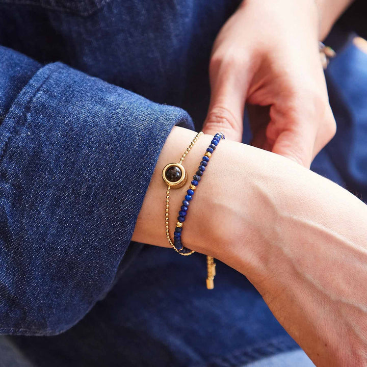 Customizable Crystal Bracelets for Unique Style - Wearing Felicity Personalized-Crystal-Bracelet-Lapis-1 Wear Felicity