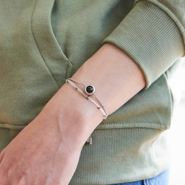 Customizable Crystal Bracelets for Unique Style - Wearing Felicity Personalized-Crystal-Bracelet-Quartz-1 Wear Felicity