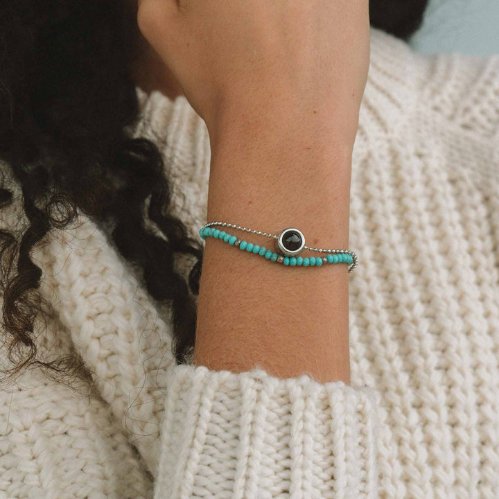 Customizable Crystal Bracelets for Unique Style - Wearing Felicity Personalized-Crystal-Bracelet-Turquoise-1 Wear Felicity