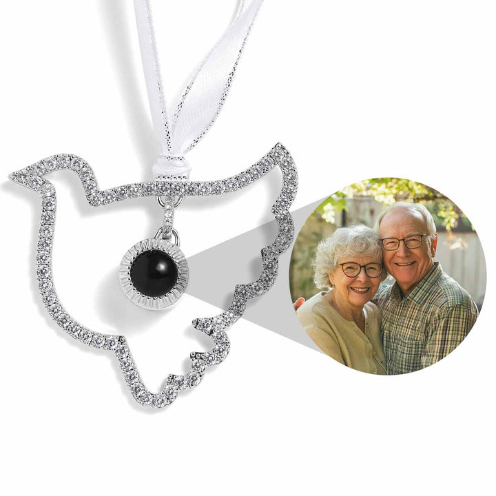 Personalized Dove Photo Ornament for Special Moments - Wearing Felicity Personalized-Dove-Photo-Ornament-01 Wear Felicity