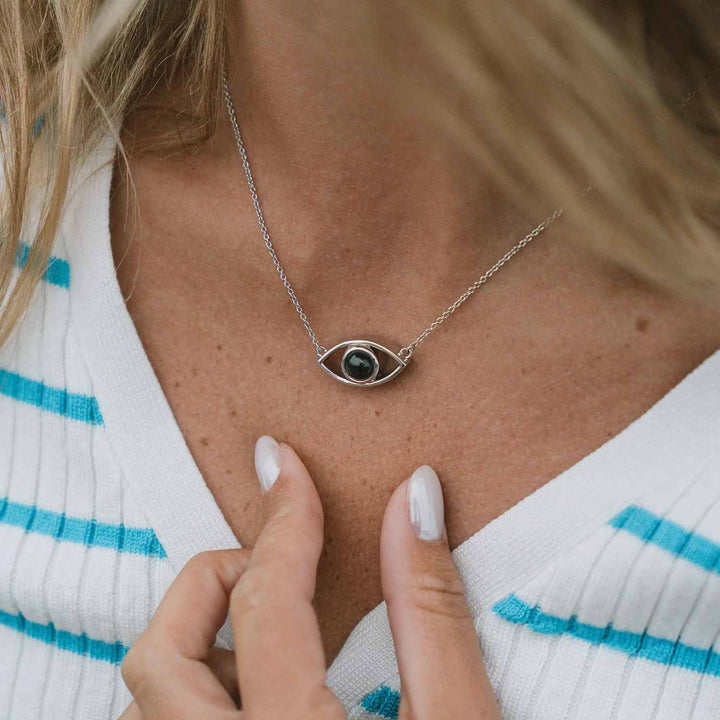 Customizable Evil Eye Necklace for Personal Protection - Wearing Felicity Personalized-Evil-Eye-Necklace-01 Wear Felicity