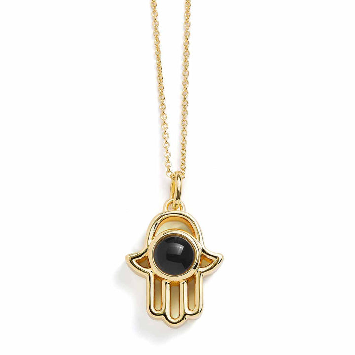 Personalized Hamsa Necklace for Unique Memories - Wearing Felicity Personalized-Hamsa-Necklace-Gold Wear Felicity