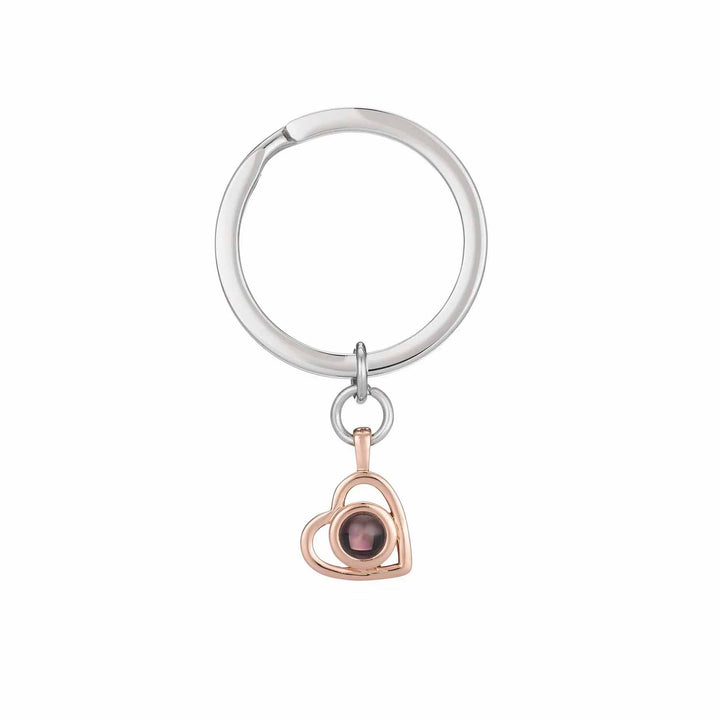 Custom Personalized Heart Photo Keychain Gift - Wearing Felicity Personalized-Heart-Photo-Keychain-Rose-Gold Wear Felicity