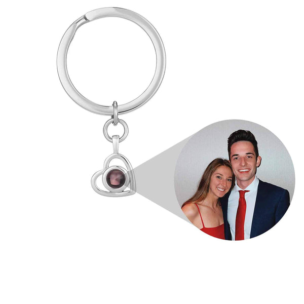 Custom Personalized Heart Photo Keychain Gift - Wearing Felicity Personalized-Heart-Photo-Keychain-Silver Wear Felicity