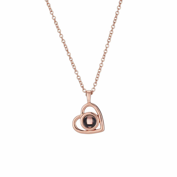 Personalized Heart Photo Necklace - Unique Gifts - Wearing Felicity Personalized-Heart-Photo-Necklace-Rose-Gold Wear Felicity
