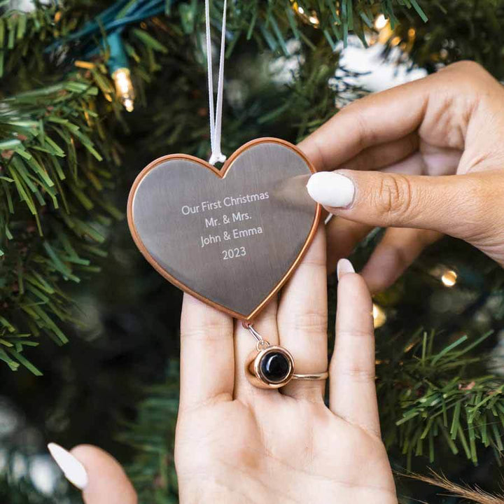 Custom Personalized Heart Photo Ornament Gift - Wearing Felicity Personalized-Heart-Photo-Ornament-02 Wear Felicity