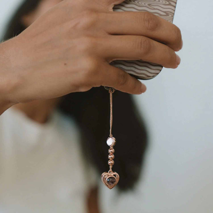 Custom Heart Photo Phone Charm - Unique Gift Idea - Wearing Felicity Personalized-Heart-Photo-Phone-Charm-01 Wear Felicity