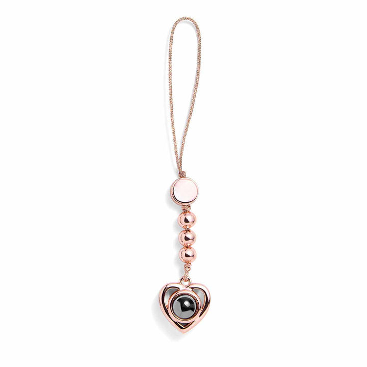 Custom Heart Photo Phone Charm - Unique Gift Idea - Personalized-Heart-Photo-Phone-Charm-Rose-Gold Wear Felicity