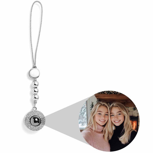 Stylish Personalized Pavé Circle Phone Charm - Wearing Felicity Personalized-Pave-Circle-Photo-Phone-Charm-01 Wear Felicity