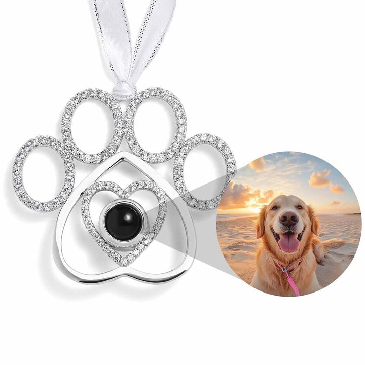 Personalized Pet Photo Ornament for Pet Lovers - Wearing Felicity Personalized-Paw-Photo-Ornament-01 Wear Felicity