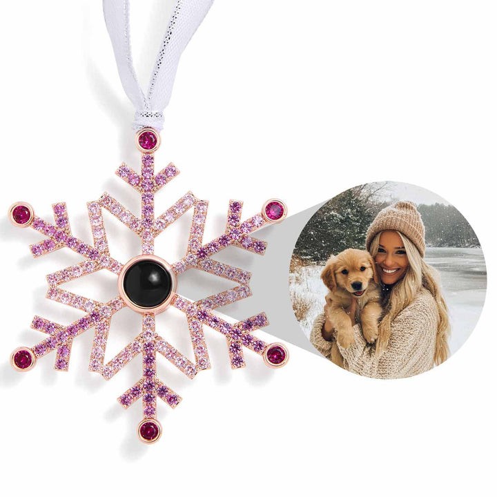 Personalized Pink Ombré Snowflake Ornament Gift - Wearing Felicity Personalized-Pink-Ombre-Snowflake-Photo-Ornament-01 Wear Felicity