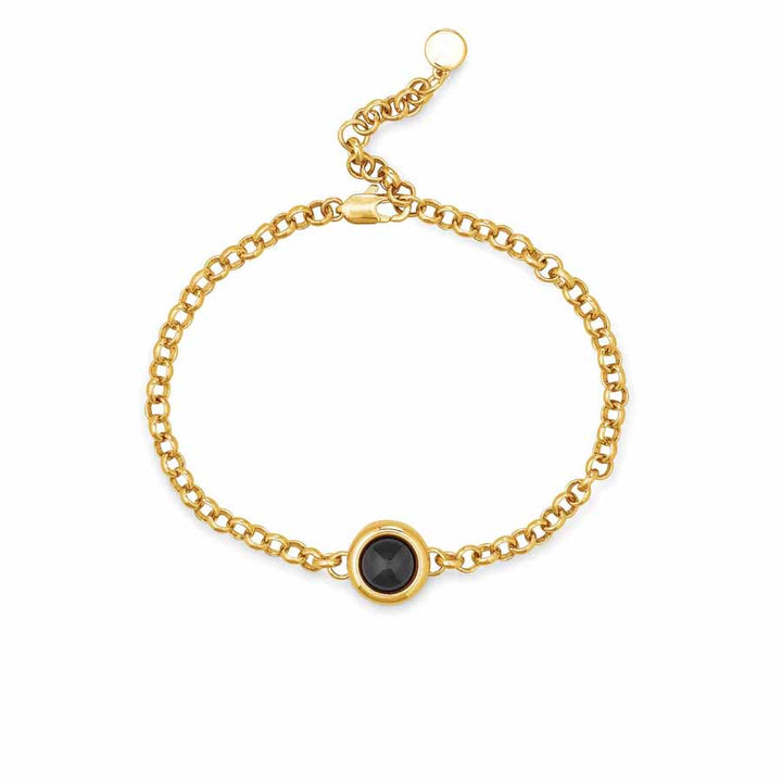 Customizable Rolo Chain Photo Bracelet for You - Wearing Felicity Personalized-Rolo-Chain-Photo-Bracelet-Gold Wear Felicity