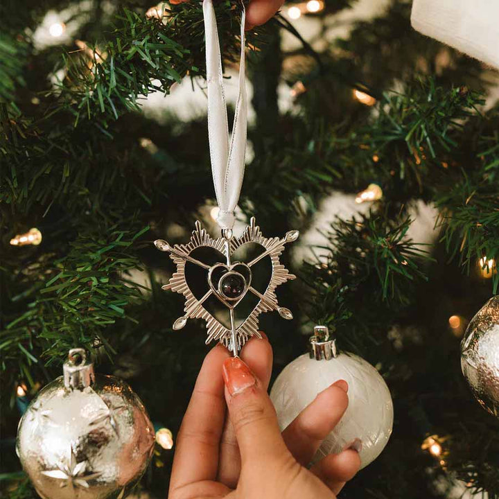 Personalized Sacred Heart Ornament for Holiday Decor - Wearing Felicity Personalized-Sacred-Heart-Ornament-02 Wear Felicity