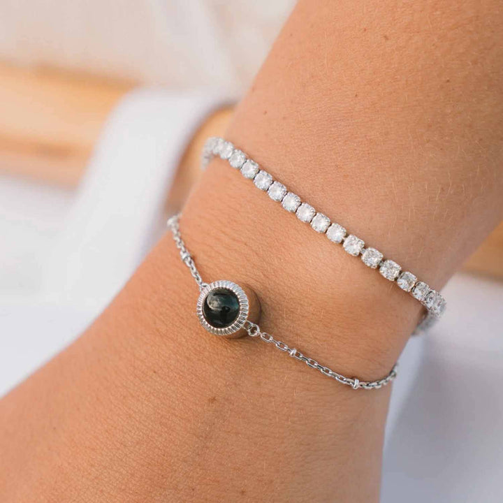 Personalized Tennis Bracelet - Custom Jewelry Gift - Wearing Felicity Personalized-Tennis-Bracelet-02 Wear Felicity