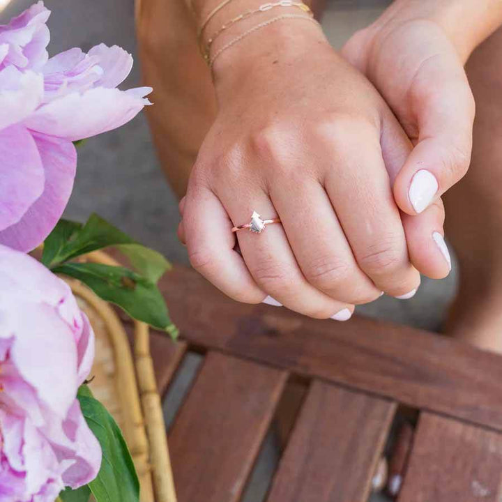 Stylish Handcrafted Pine Tree Ring - Wearing Felicity Pine-Tree-Ring-02 Wear Felicity