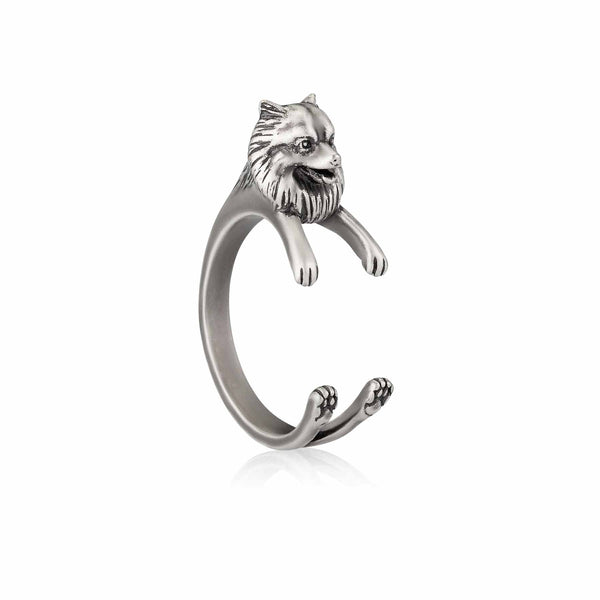 Stylish Pomeranian Wrap Ring - Wearing Felicity Pomeranian-Wrap-Ring-Silver Wear Felicity