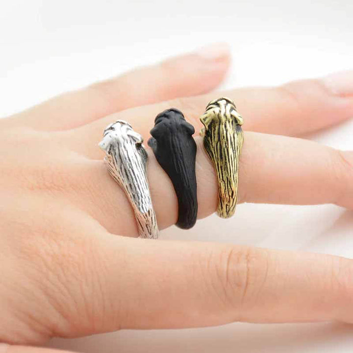 Stylish Pug Wrap Ring - Perfect Dog Lover Gift - Wearing Felicity Pug-Wrap-Ring-02 Wear Felicity