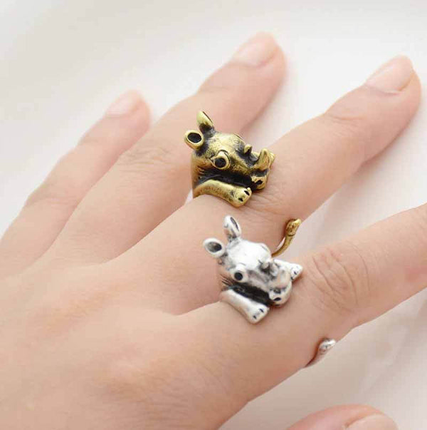 Shop Stylish Rhino Wrap Ring - Wearing Felicity Rhino-Wrap-Ring-01 Wear Felicity