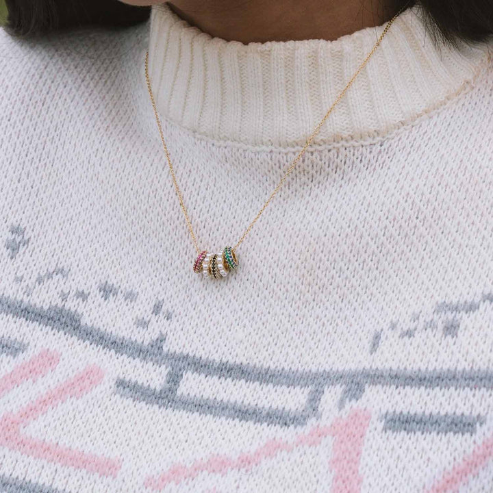 Sparkling Rondelle Trio Necklace - Elegant Glamour - Wearing Felicity Rondelle-Trio-Necklace-01 Wear Felicity