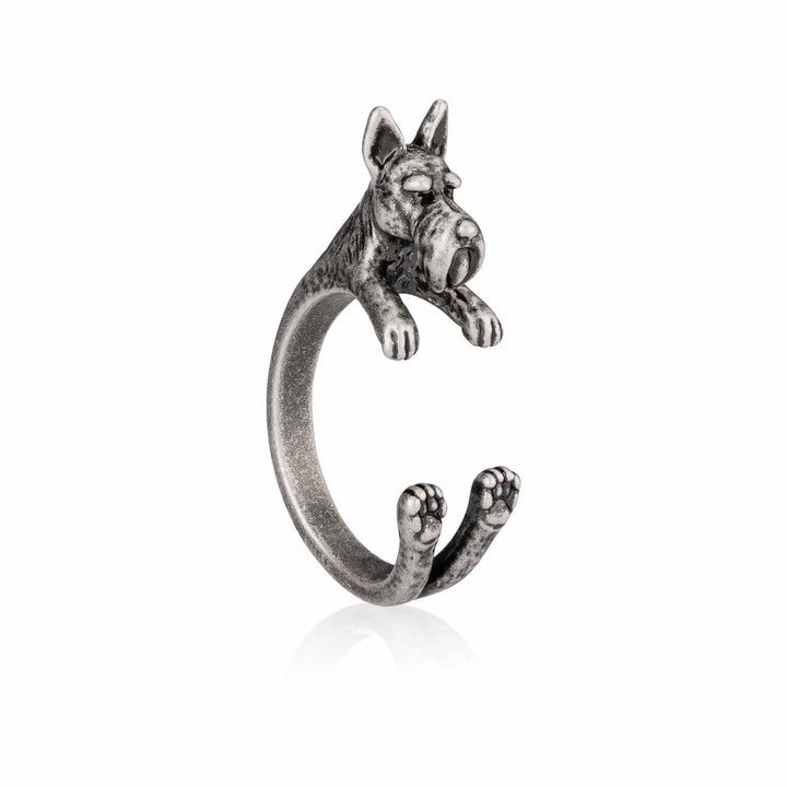 Charming Scottish Terrier Wrap Ring for Dog Lovers - Wearing Felicity Scottish-Terrier-Wrap-Ring-Silver Wear Felicity
