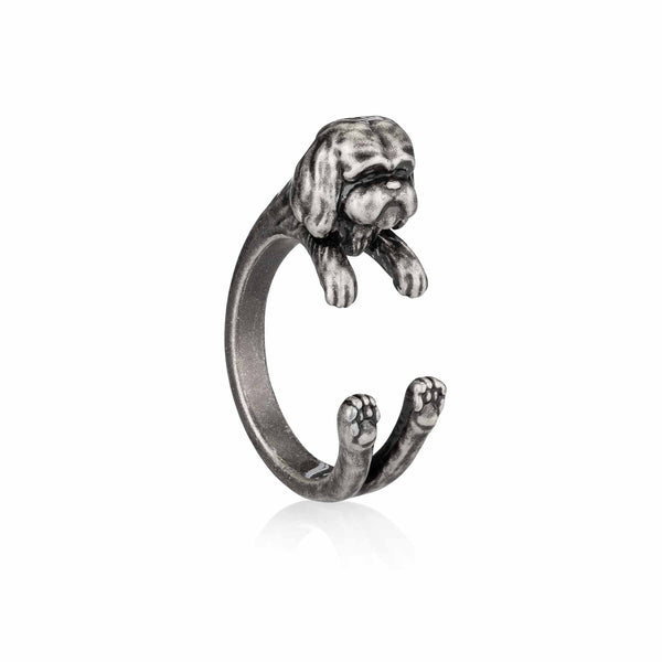 Stylish Shih Tzu Wrap Ring for Dog Lovers - Wearing Felicity Shih-Tzu-Wrap-Ring-Silver Wear Felicity