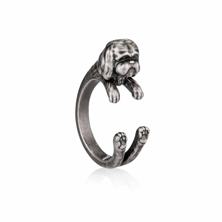 Stylish Shih Tzu Wrap Ring for Dog Lovers - Wearing Felicity Shih-Tzu-Wrap-Ring-Silver Wear Felicity