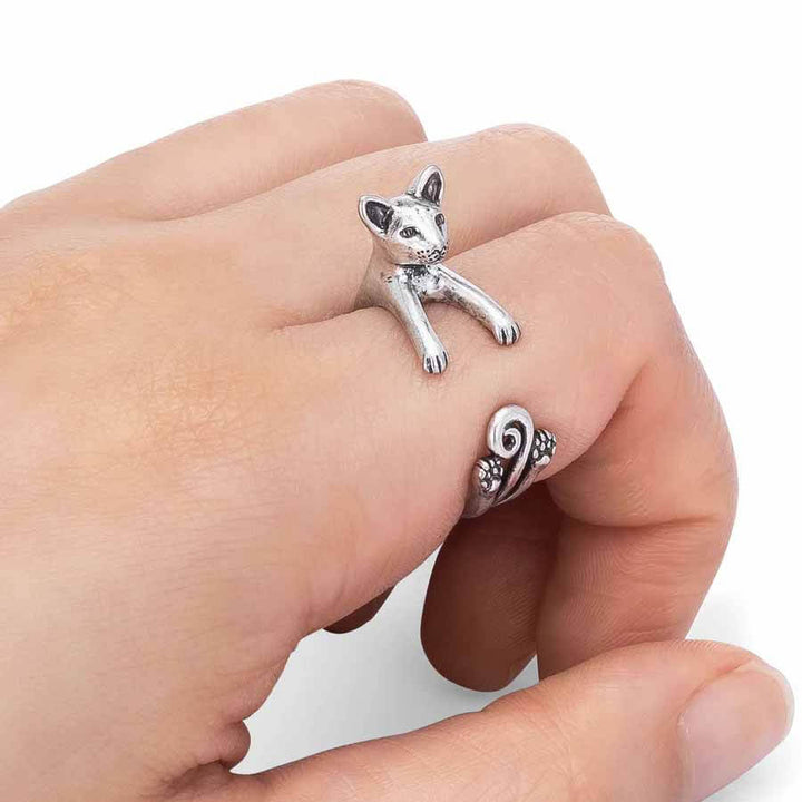 Siamese Cat Wrap Ring - Stylish Jewelry for Cat Lovers - Wearing Felicity Siamese-Cat-Wrap-Ring-01_c2151904-f6b8-4706-b432-502268ba4b9d Wear Felicity