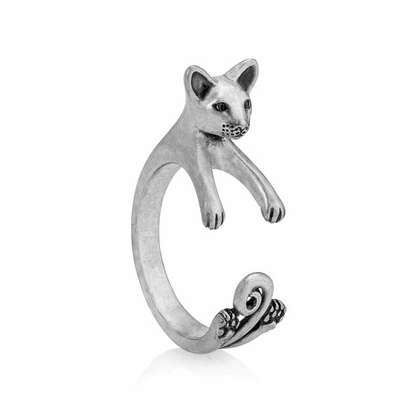 Siamese Cat Wrap Ring - Stylish Jewelry for Cat Lovers - Wearing Felicity Siamese-Cat-Wrap-Ring-Silver_a03e8930-6c93-4371-9dc7-120ea1ec9975 Wear Felicity