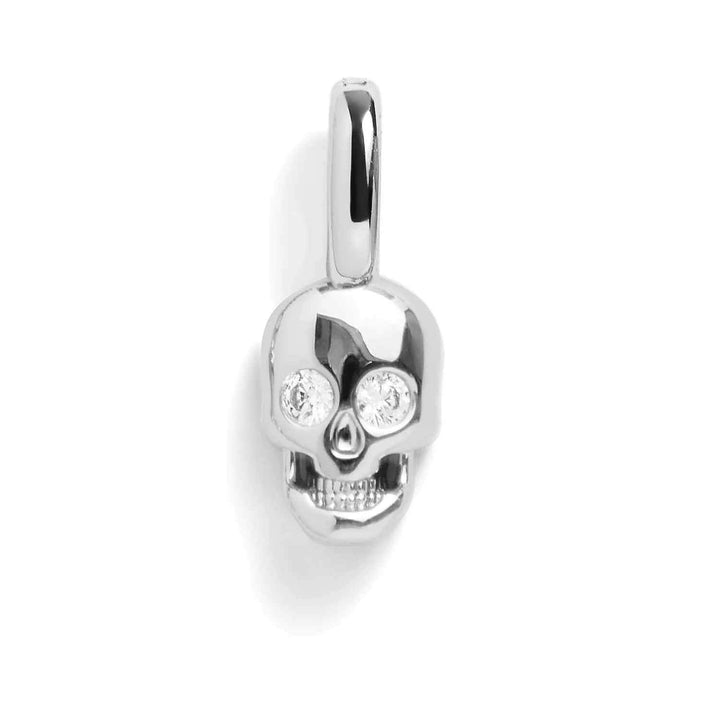 Stylish Skull Charm for Edgy Jewelry Lovers - Wearing Felicity Skull-Charm-Silver Wear Felicity