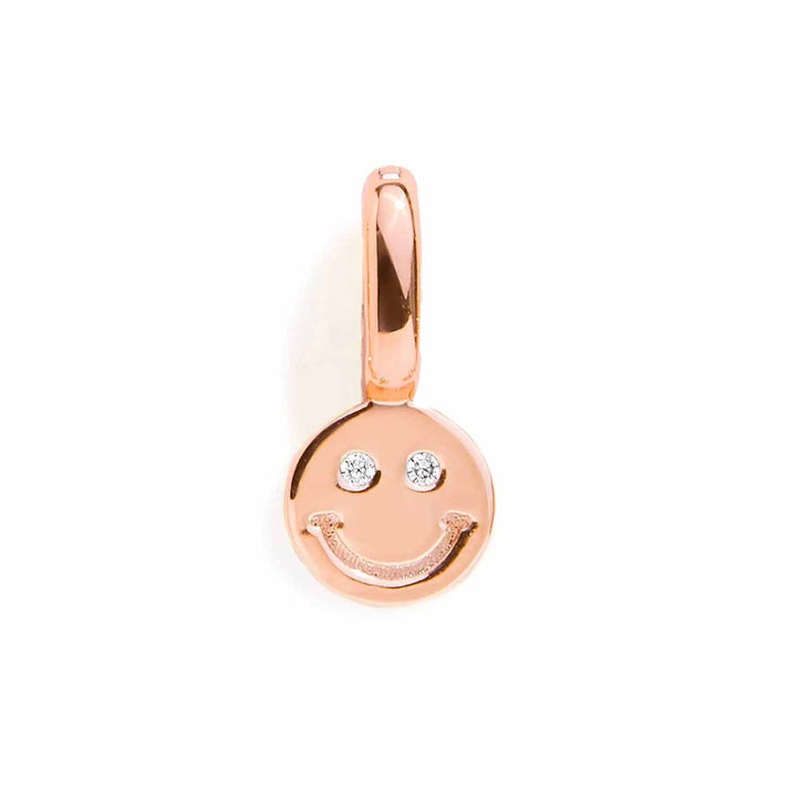 Buy Smiley Face Charm - Cheerful Jewelry Accessory - Wearing Felicity Smiley-Face-Charm-Rose-Gold Wear Felicity